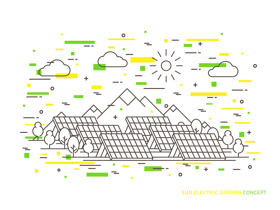 Linear Sun Electric Station Energy Park